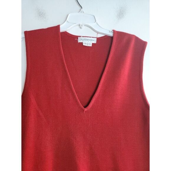 Outlander Women Red Sleeveless A-Line Shift Wool Blend Knit Dress size Medium - Picture 4 of 8